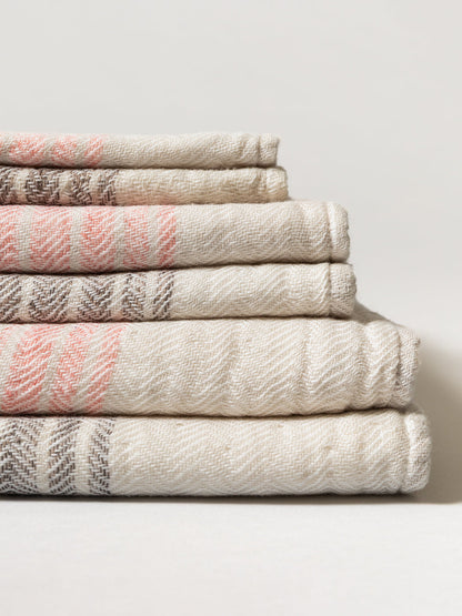Organic Linen Towel - Beige