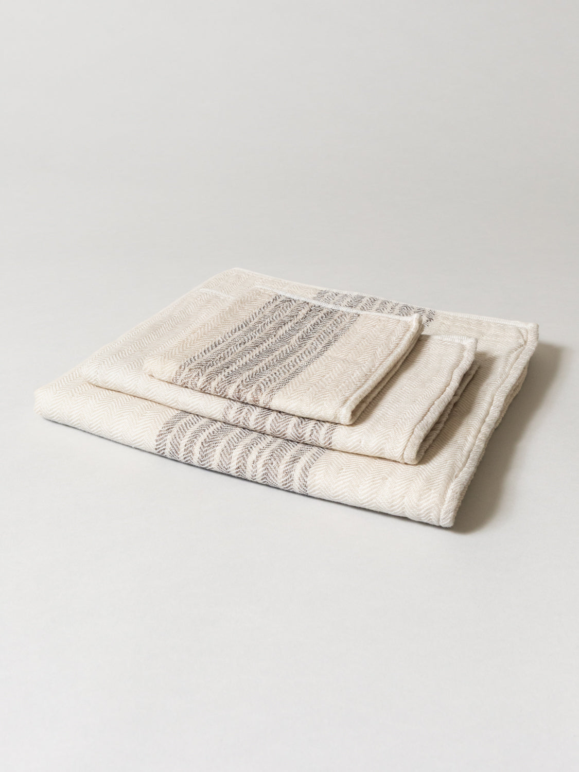 Organic Linen Towel - Beige