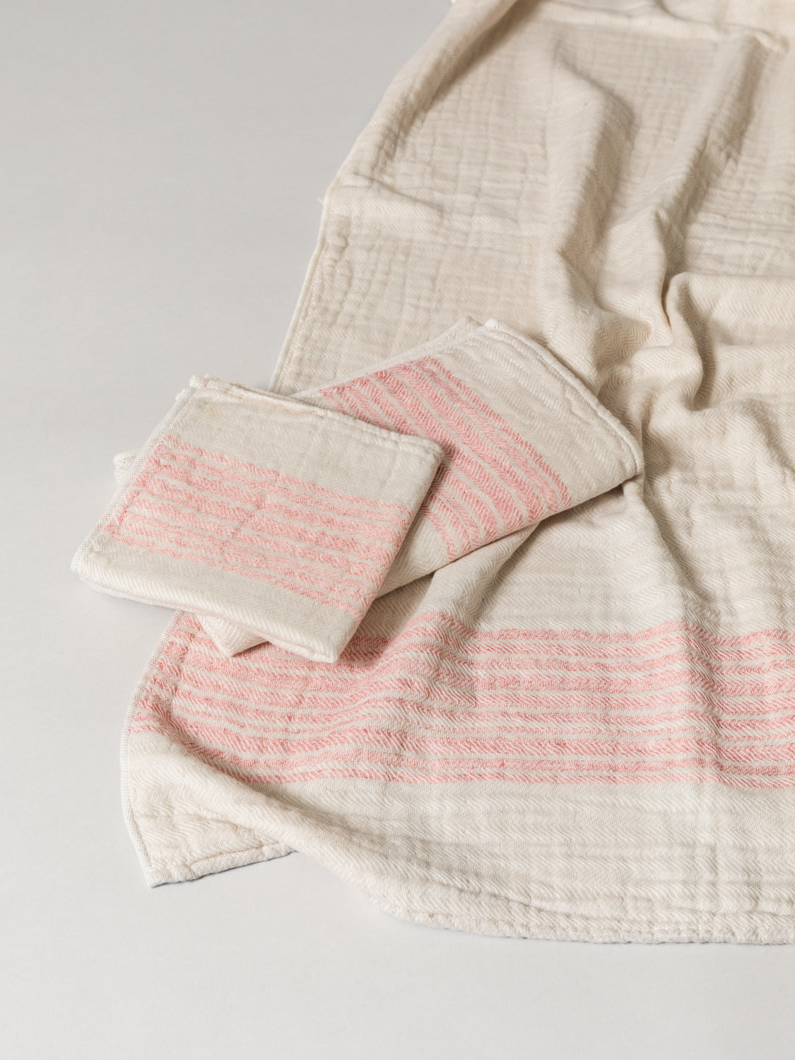 Organic Linen Towel - Beige